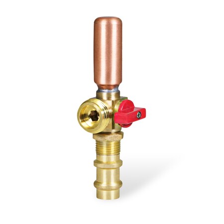 Everflow Replacement Valve W/ Hammer Arrestor 1/2" Press Inlet x 3/4" MHT Outlet, Brass, For Hot Water 540RH
